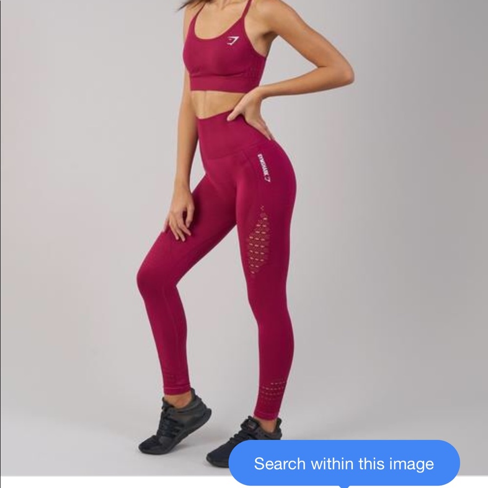 GYMSHARK beet energy seamless leggings!